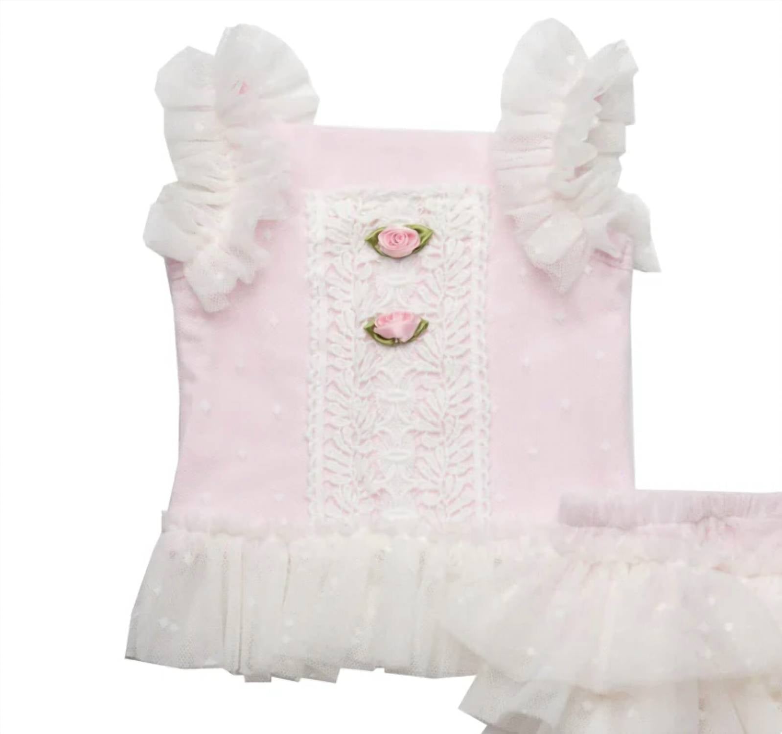 Haute Baby - Two-piece Tulle And Flower Set