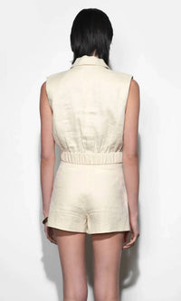 Greylin - Haisley Linen Lapel With Elastic Hem Vest