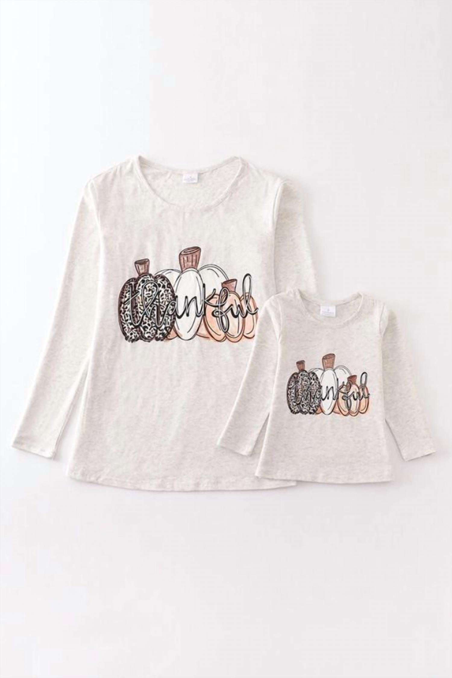 Honeydew - Women's Thankful Pumpkin Top Mommy & Me "mommy"