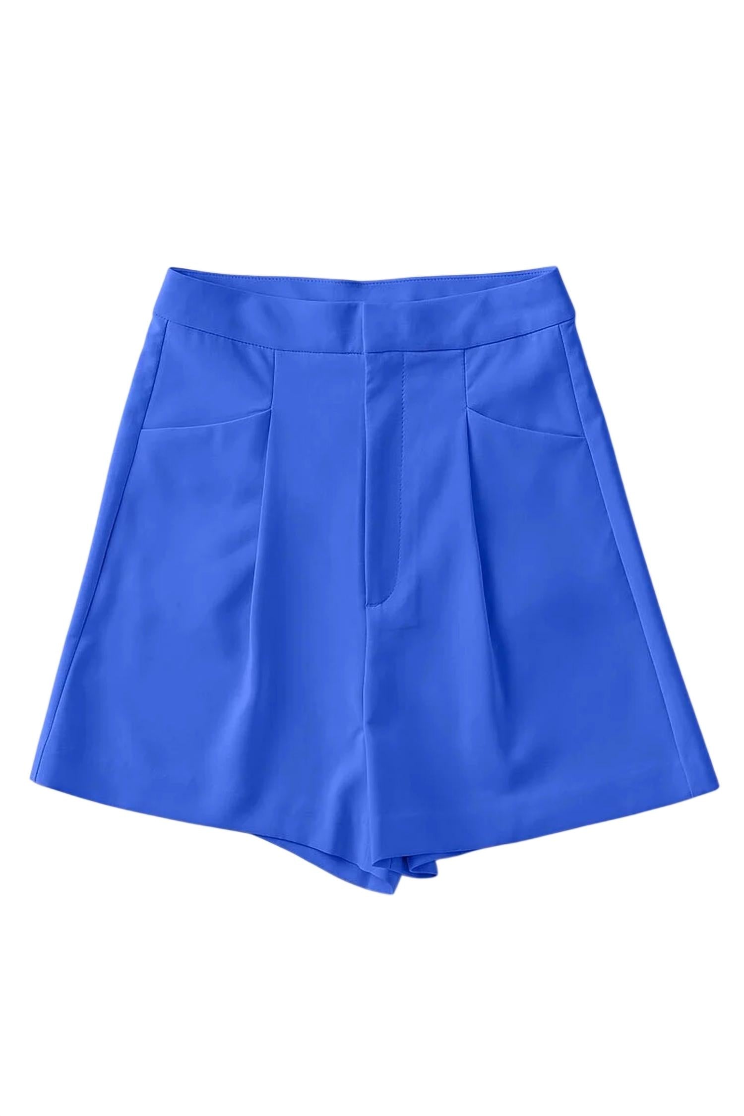 Urban Daizy - Women's Britt High Waist Hidden Closure Pleated Short