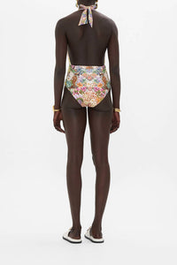 Camilla - Plunge Neck Halter One Piece
