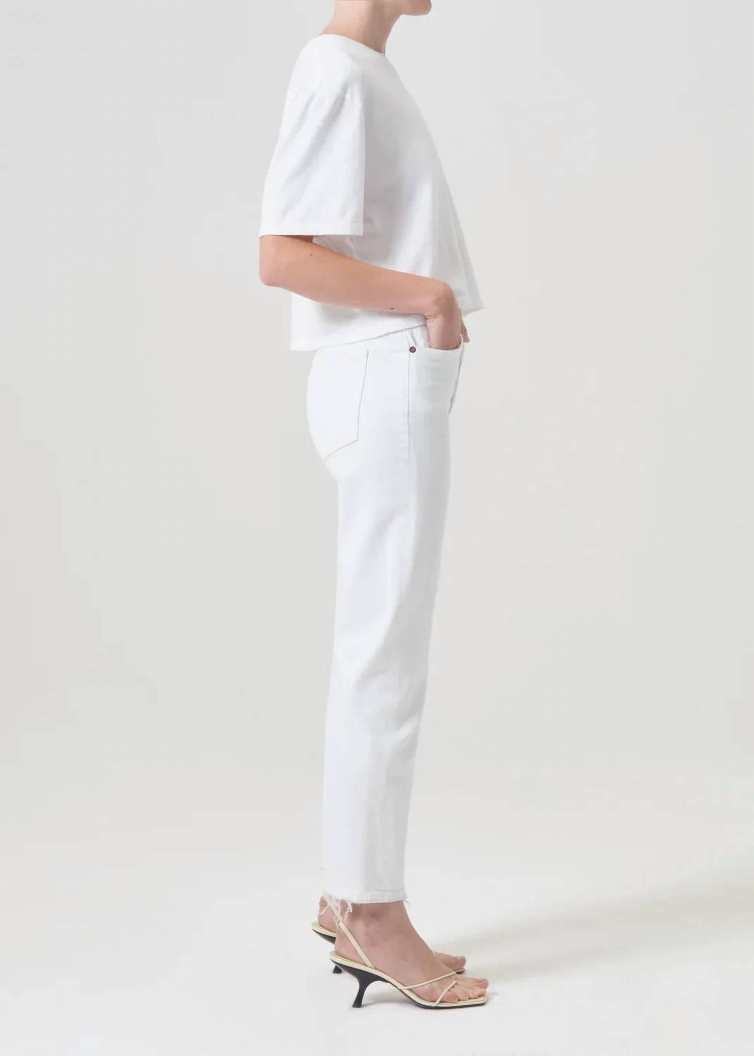 Agolde - Riley High Rise Straight Cropped Jeans