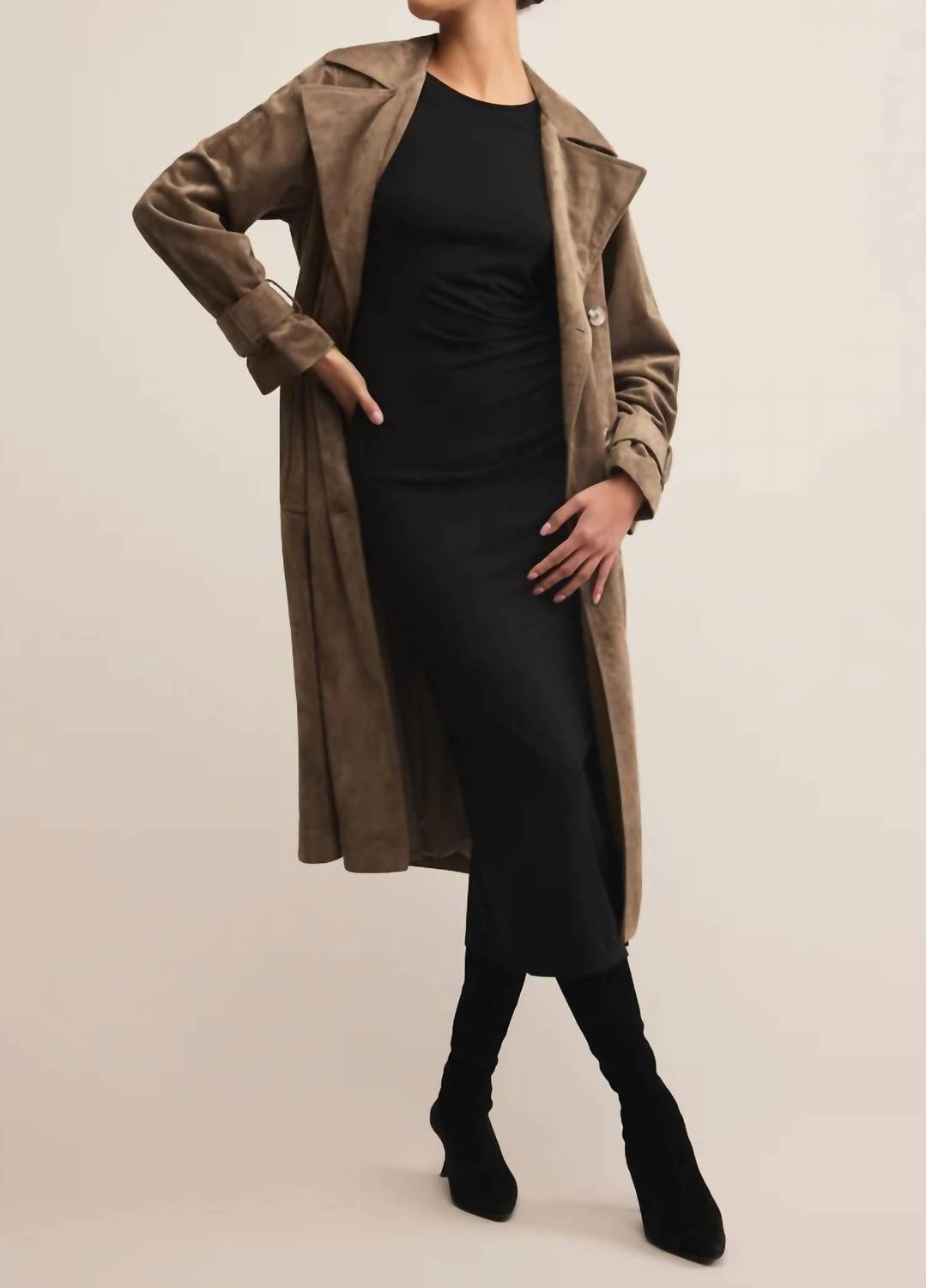 Z Supply - Women's Dorian Suede Trench Coat