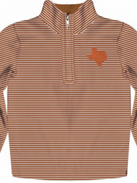 Vive La Fete - Boy's Texas Embroidered Stripes Quarter Zip Pullover
