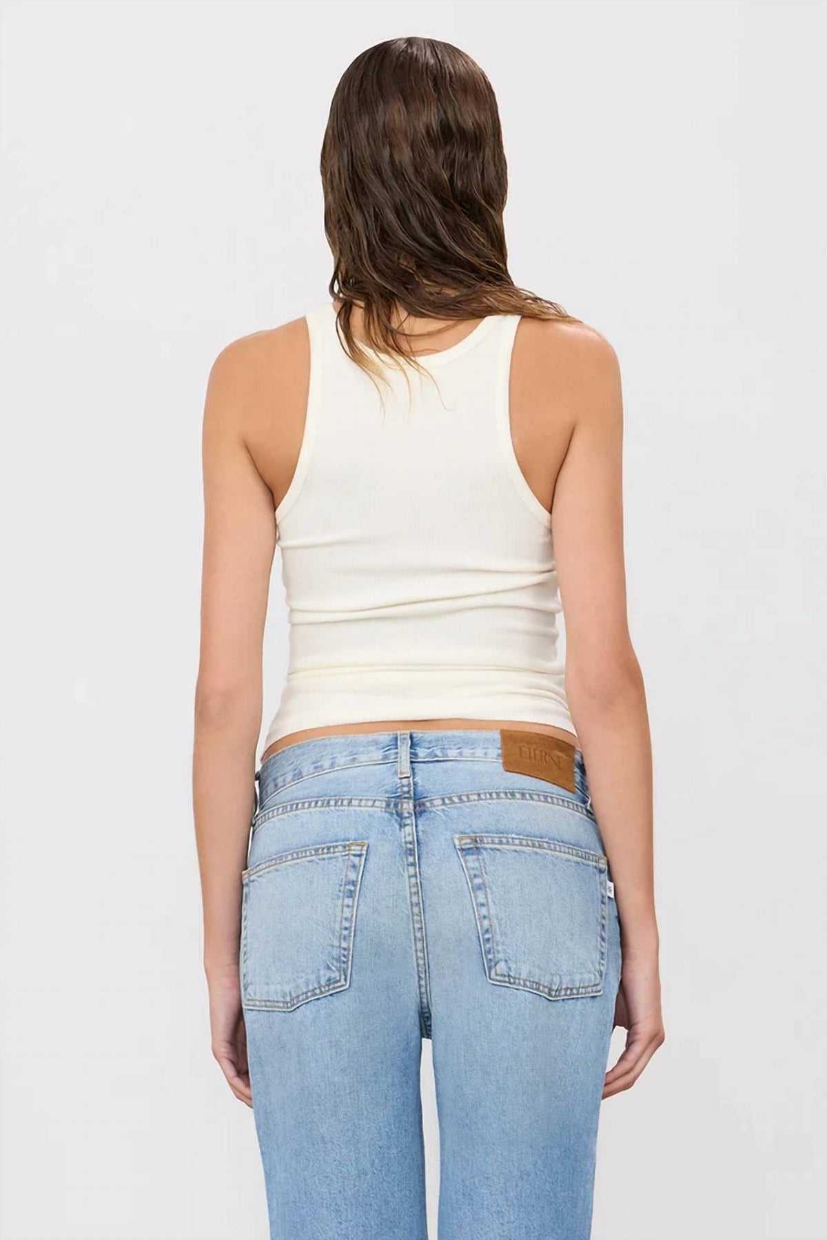 Eterne - Ribbed High Neck Butter Rib Tank
