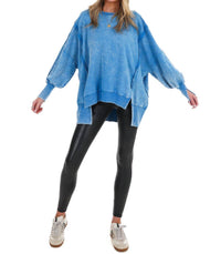 Zenana - Lovely Life Acid Wash Sweatshirt