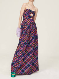 SACHIN & BABI Ava Maxi Skirt in party plaid - women's skirt