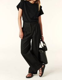 ba&sh Pio Crewneck T-shirt in noir - women's t-shirt