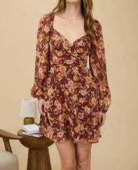 Blu Pepper - Floral Sweetheart Mini Dress