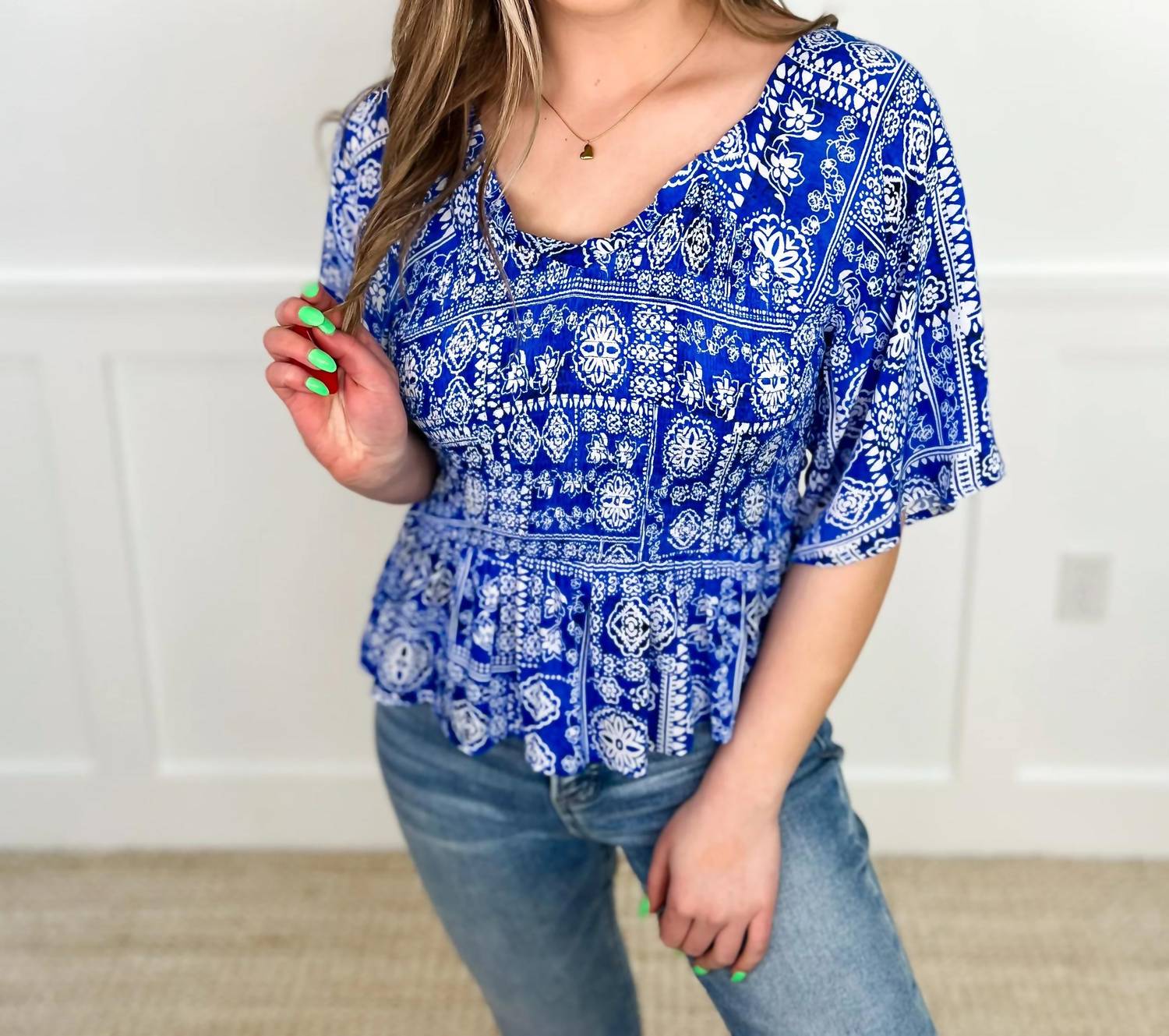 Jess Lea - In Full Circle Rayon Short Sleeve Top