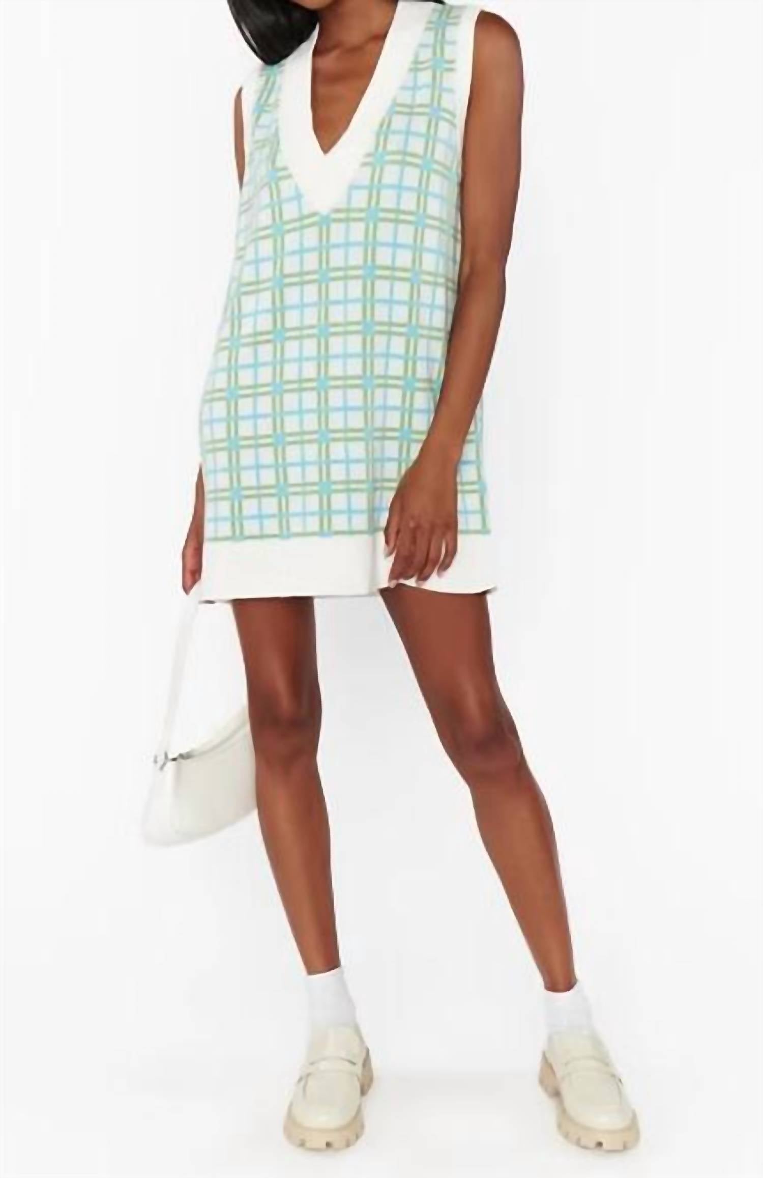 Show Me Your Mumu Hartford Tank Sweater Dress in green plaid - women's dress - view 4