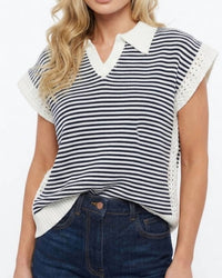 Karlie - Stripe Sleeveless Sweater