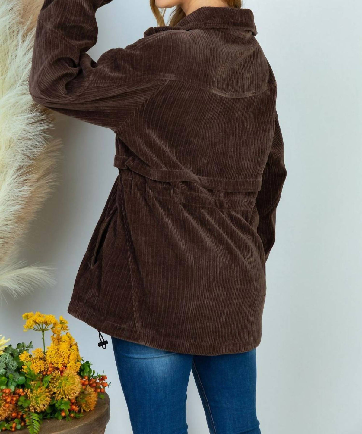 White Birch - Quarter Zip Solid Ribbed Knit Pullover