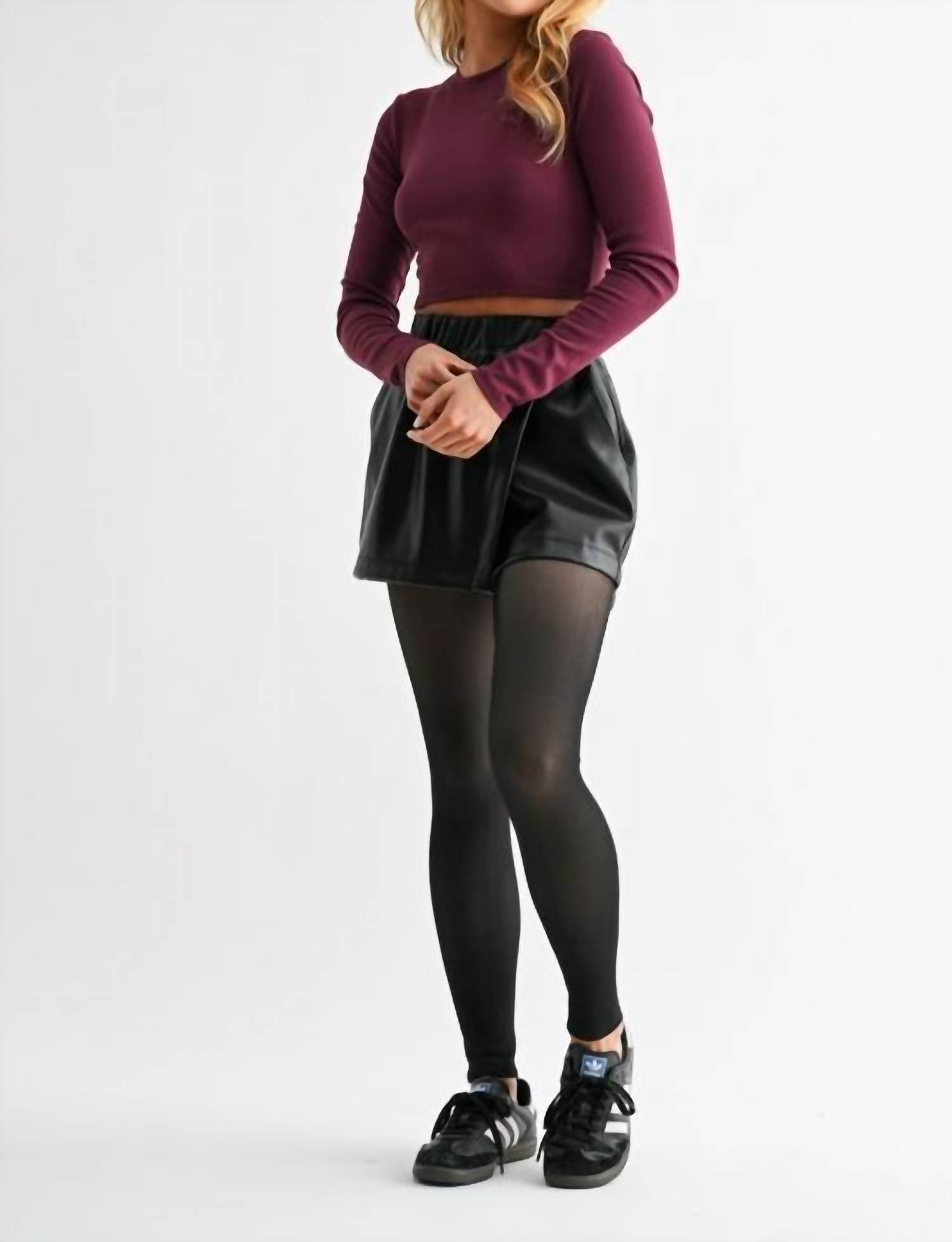 Mono B - Micro Ribbed Crop Top
