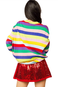 Queen Of Sparkles - Stripe School Books And Apple Sweater