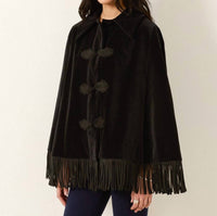 Alix Of Bohemia - Kensington Onyx Fringe Cape