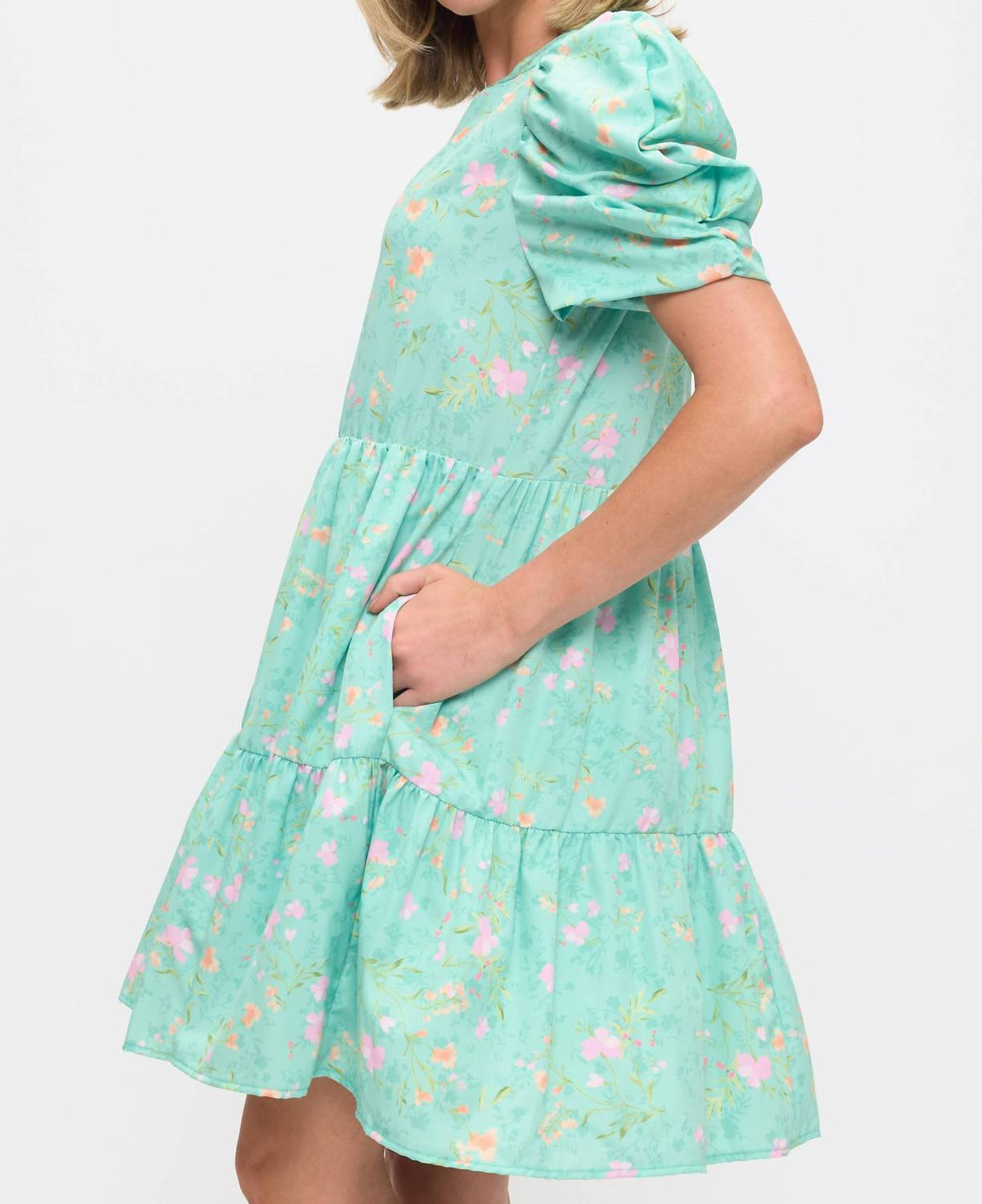 Beeson River - Floral Baby Doll Mini Dress