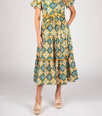 Sincerely Ours - Tide Tile Maxi Dress