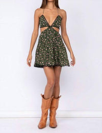 Sky To Moon - Floral Cutout Dress