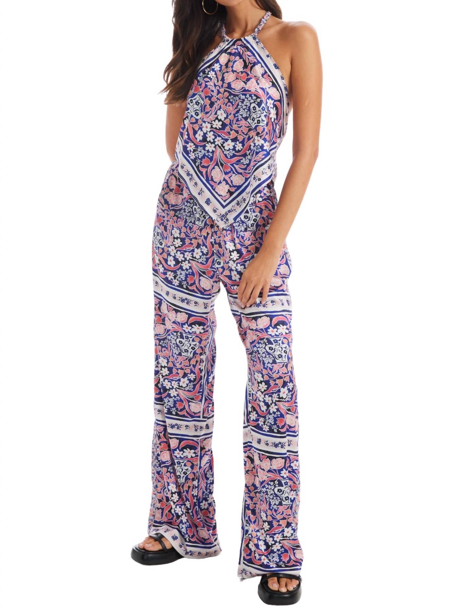 ALLISON NEW YORK Ava Pants in floral scarf - women's pants - alternate view
