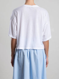 Pharaoh Women's Miles Tissue Jersey Tee in tissue jersey in white - women's t-shirt - detail view