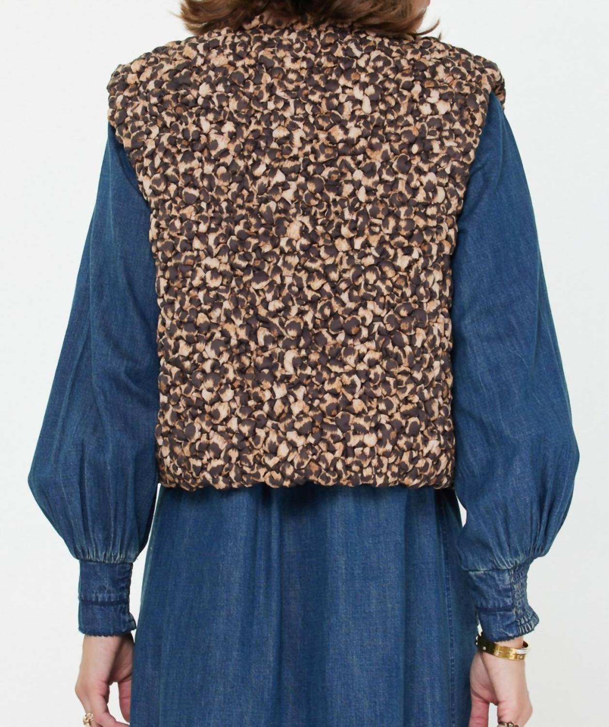 Current Air - Quilted Leopard Vest