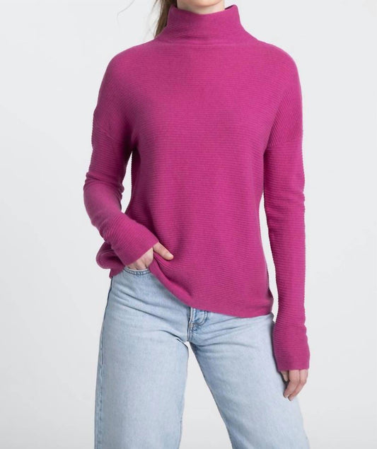 Kinross - Cashmere Textured Slouchy Funnel Sweater