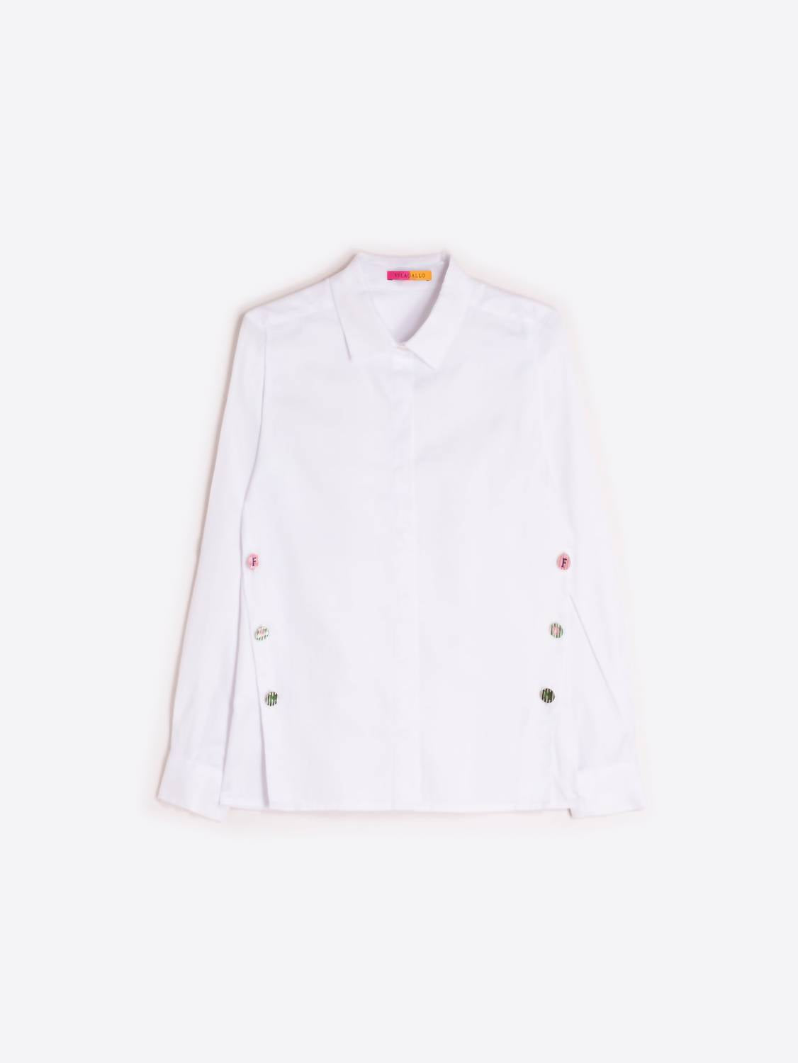 Vilagallo - Women's Side Buttons Button-down Shirt