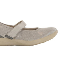 Fidelio Women's Hallux Hi-energy Mary Jane Shoes in stone metallic leather - women's shoe - detail view