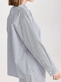 Donni. - Women's The Pop Stripe Button Down Shirt