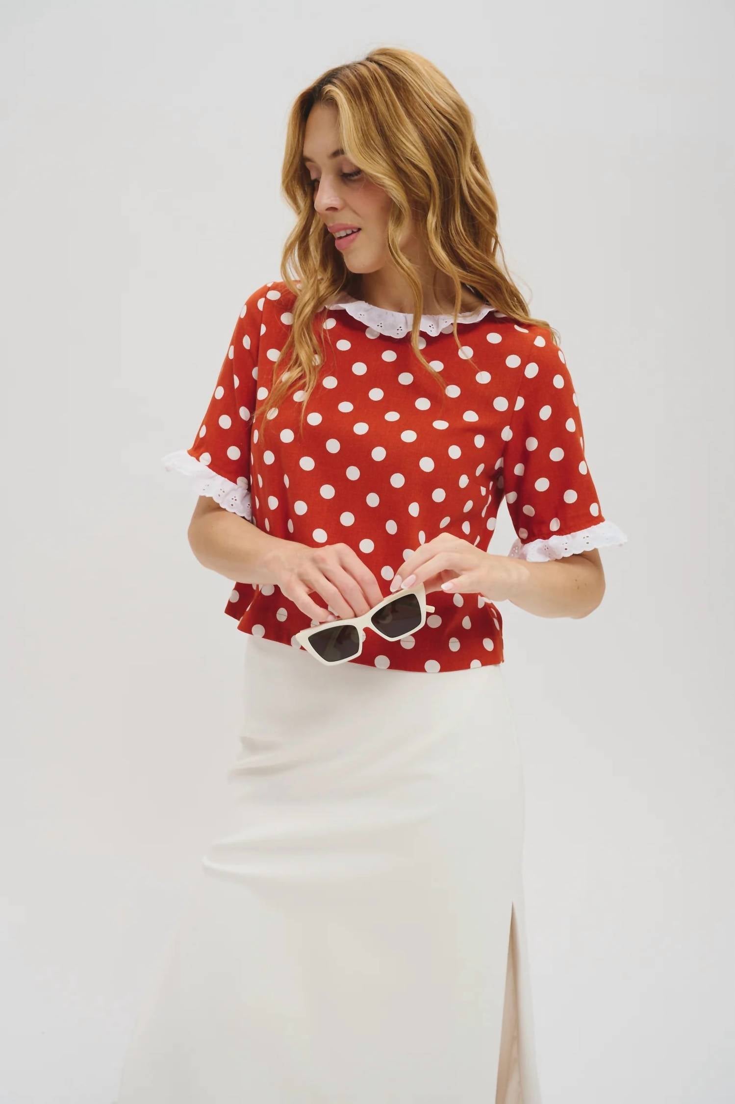 Lele De Baltzac - Laetitia Polka Dots Top