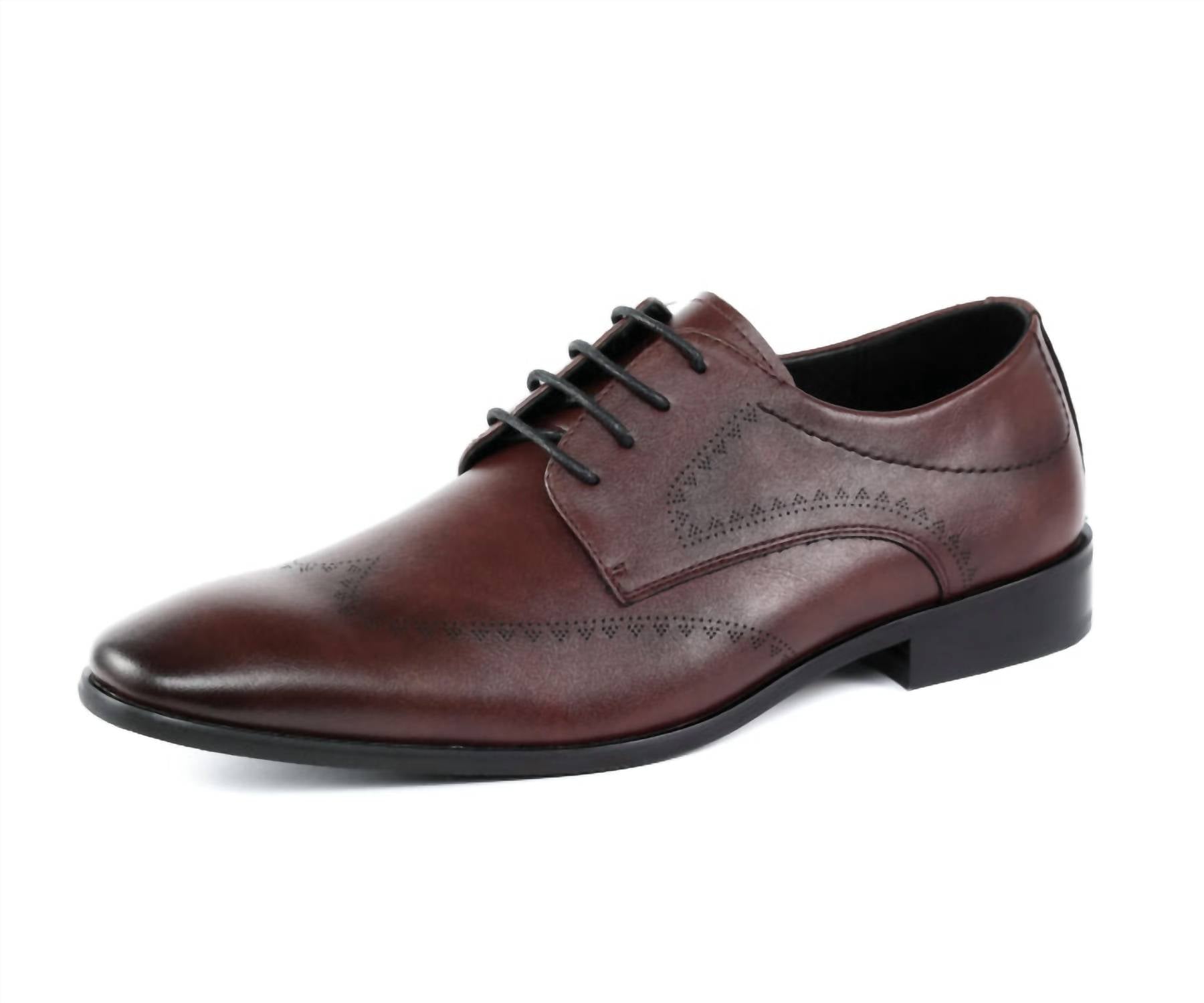 Amali Men's Rui Oxford Shoes in burgundy - men's shoe