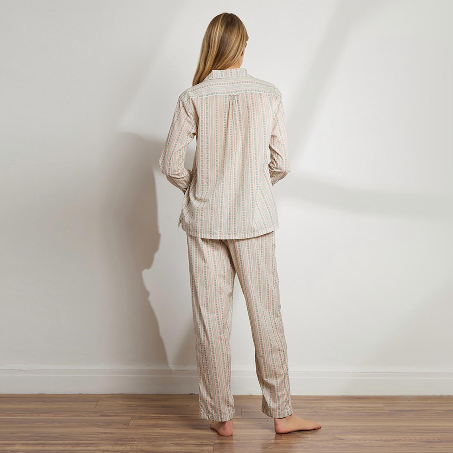The Sleep Code - Printed Floral Cotton Long Pajama Set