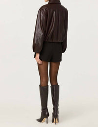 Astr - Raevin Faux Leather Bomber Jacket