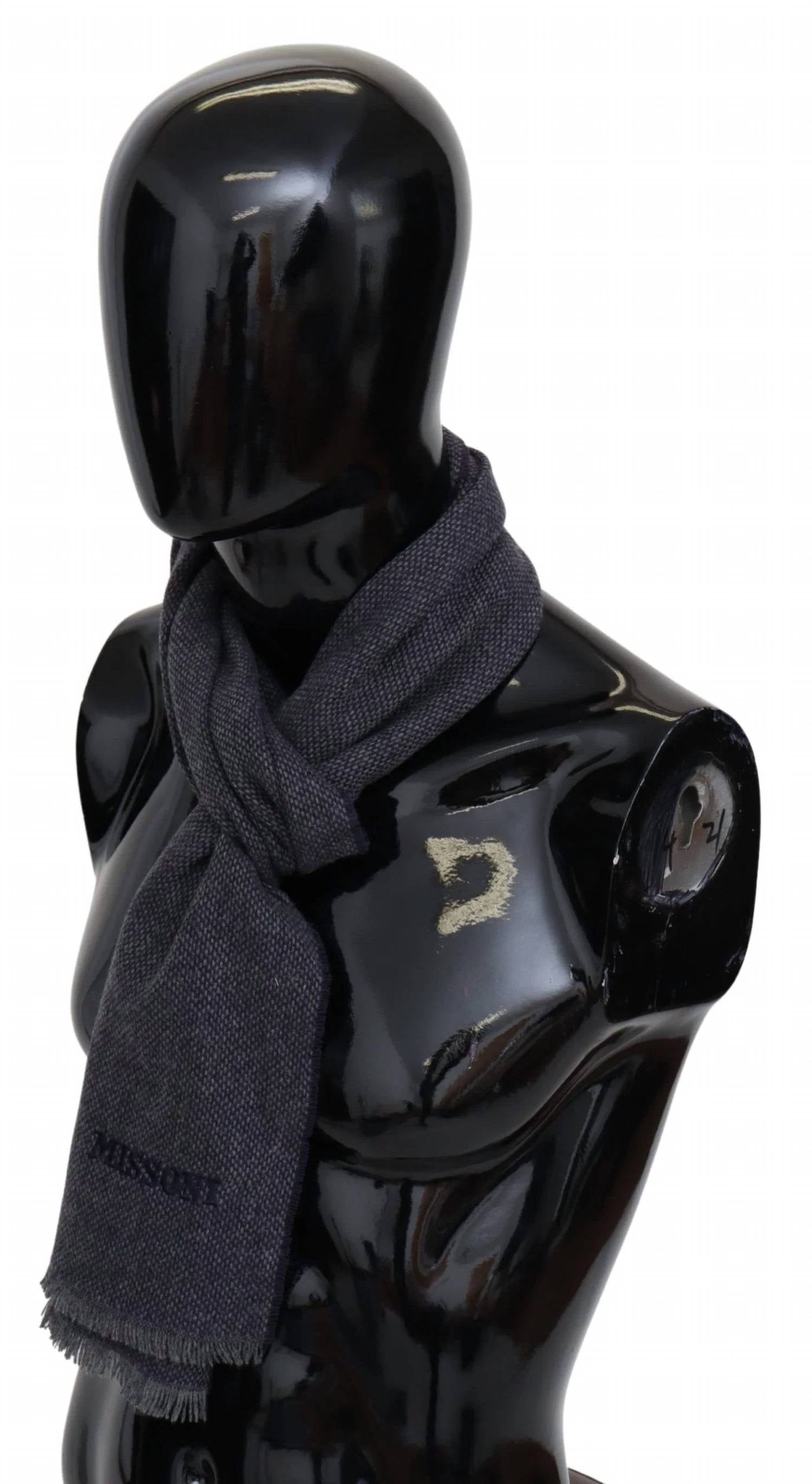 Missoni - Men's Wool Scarf With Logo Embroidery