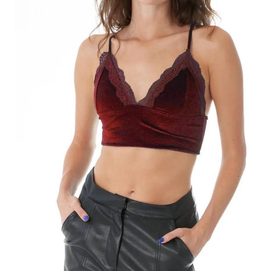 En Creme - Zinnia Velvet Bralette
