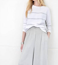 Kinross - Crystal Stripe Crew Sweater