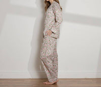 The Sleep Code - Women's Printed Floral Cotton Long Pj Set