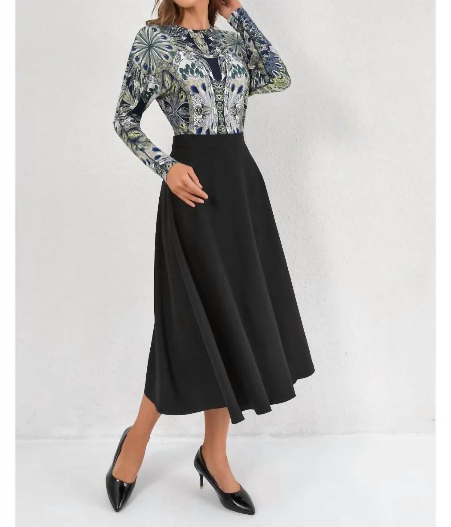 Miss Finch Nyc - Verdant Mirage Knit T-Shirt Top
