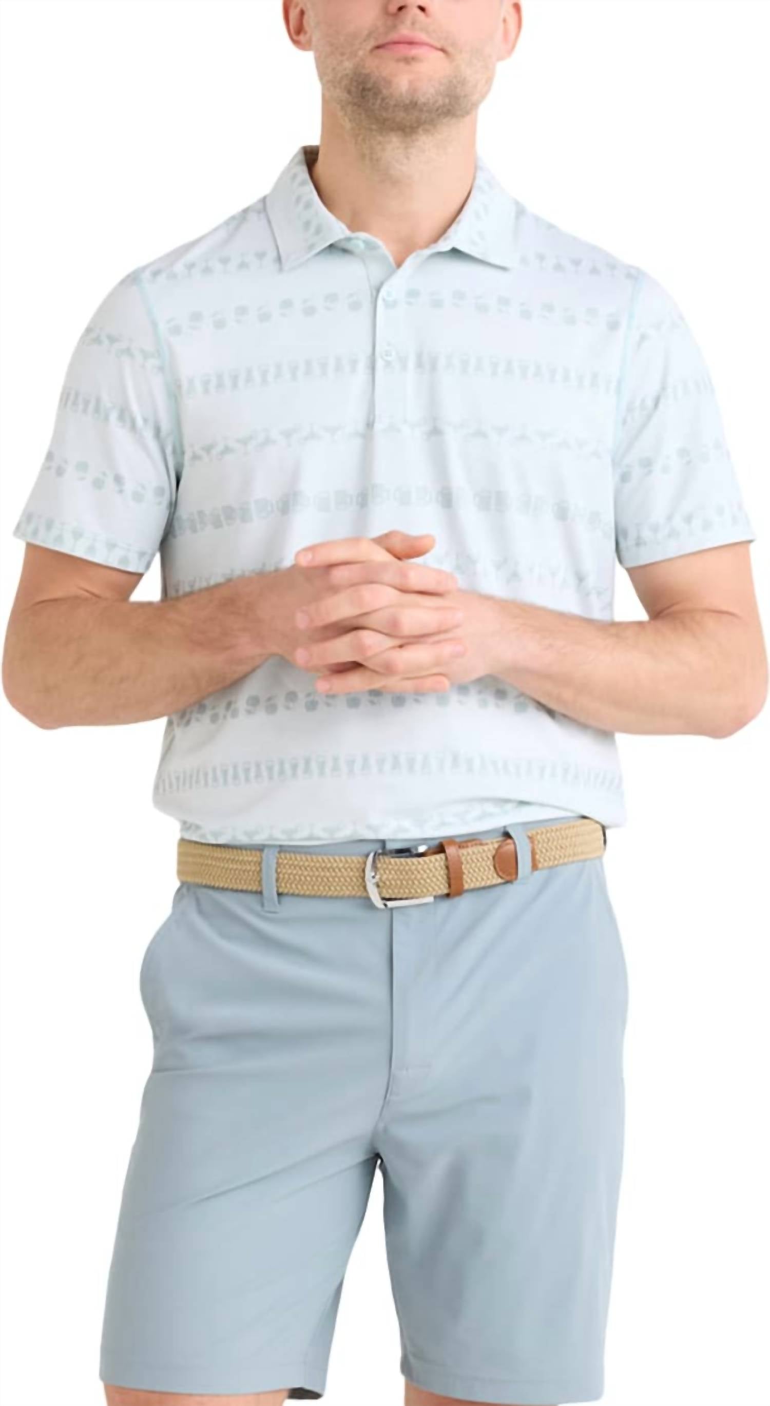 SAXX Caddie Golf Short 8in in silver pine - men's shorts