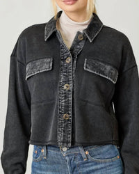 Mystree - Washed Terry Cropped Jacket