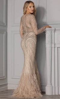 Terani Couture - Long Sleeve Mermaid Embellished Gown
