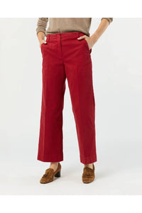 Ann Mashburn Frankie Cropped Pant in red stretch twill - women's pants - view 6