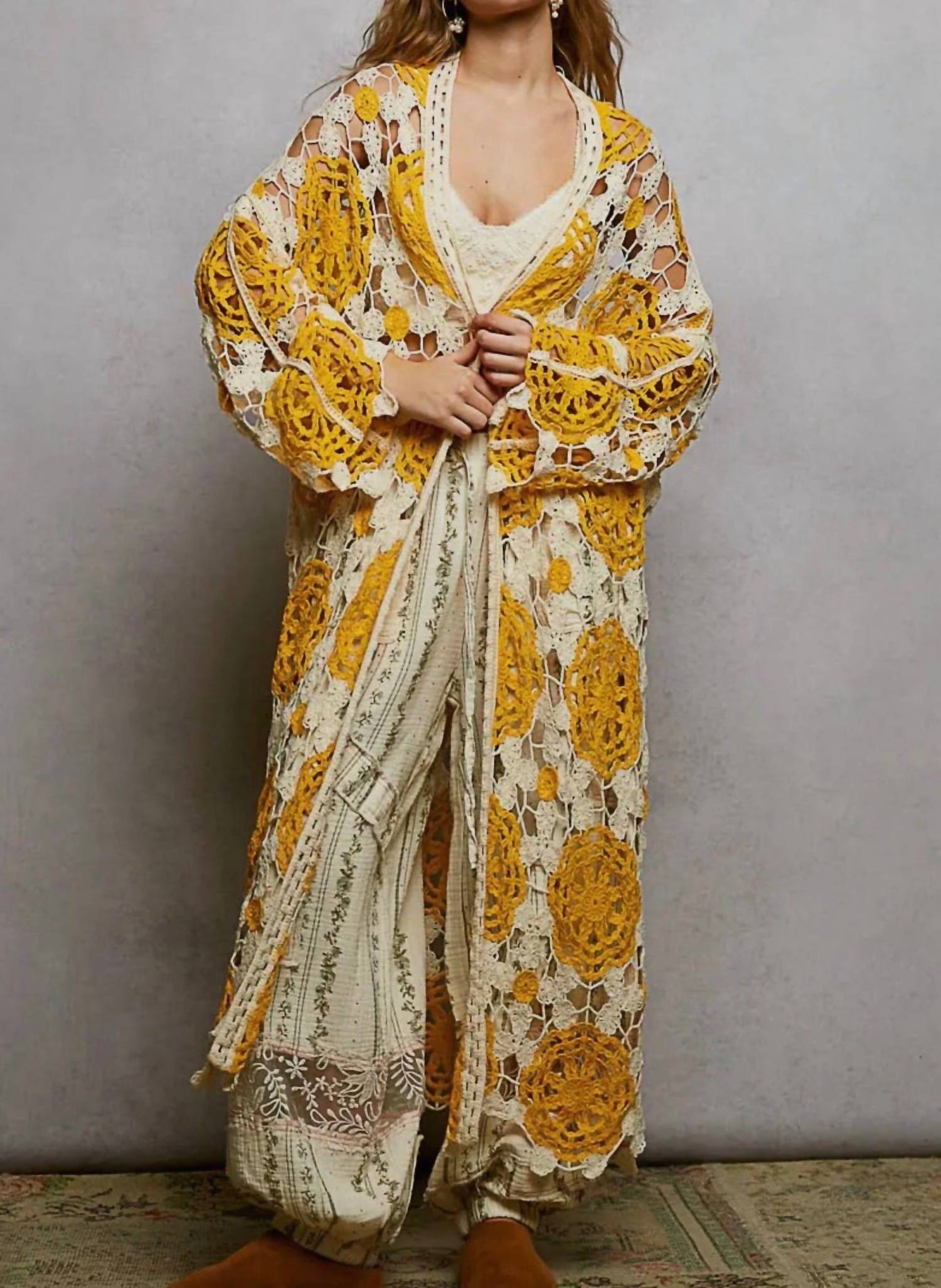 Pol - Long Crochet Cardigan