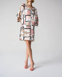 Joseph Ribkoff - Abstract Slit Sleeve Shift Dress
