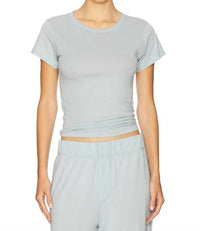 Eterne - Fitted Crewneck Short Sleeve Cotton Modal T-shirt