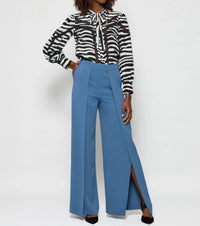 Solgo Atelier - Dina Wide Leg Crepe Pants