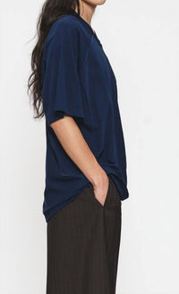 6397 Inside Out V-neck Top in ink - women's shirt - view 5