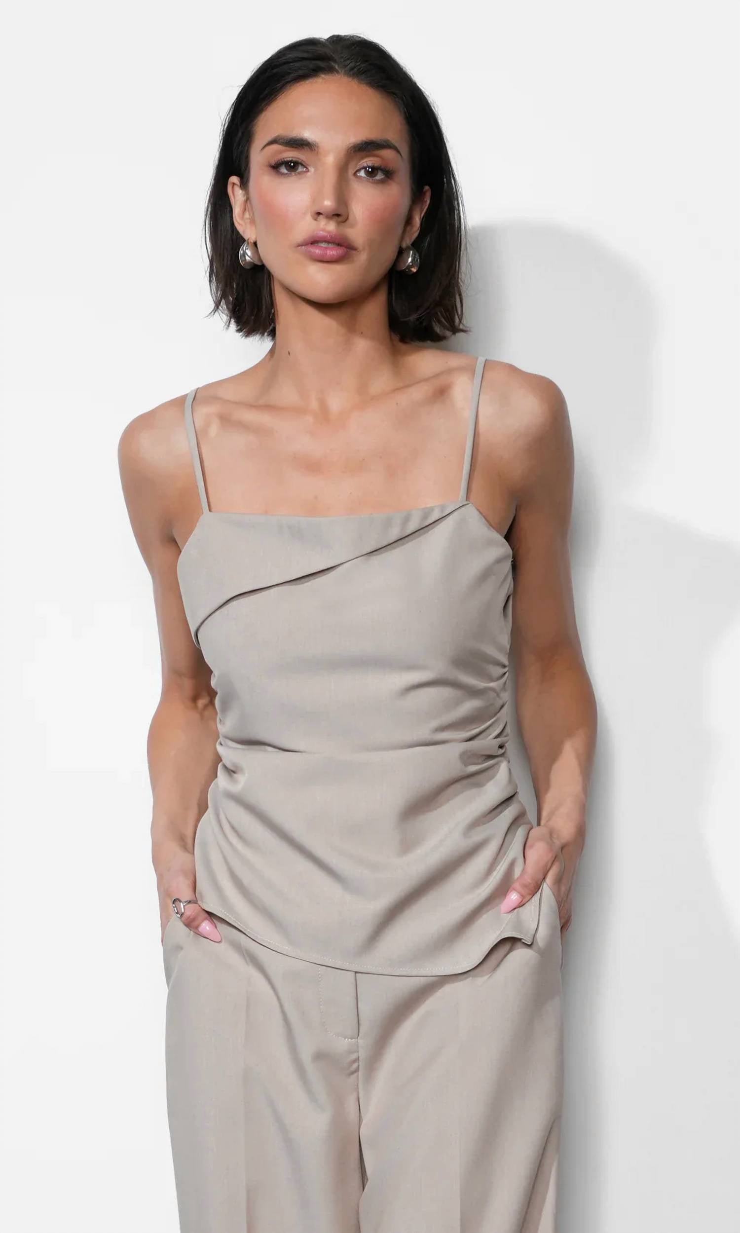 Greylin - Acacia Foldover Asymetric Top