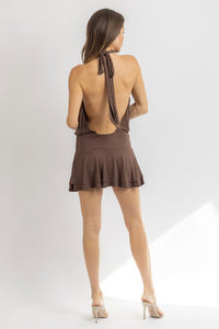 Loucia - SKYE HALTER MINI DRESS